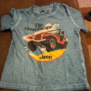 Jeep Adventure Graphic Tee in Light Blue